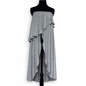 Free People Gray Strapless Asymmetrical
Layered Tunic / Dress - NWOT